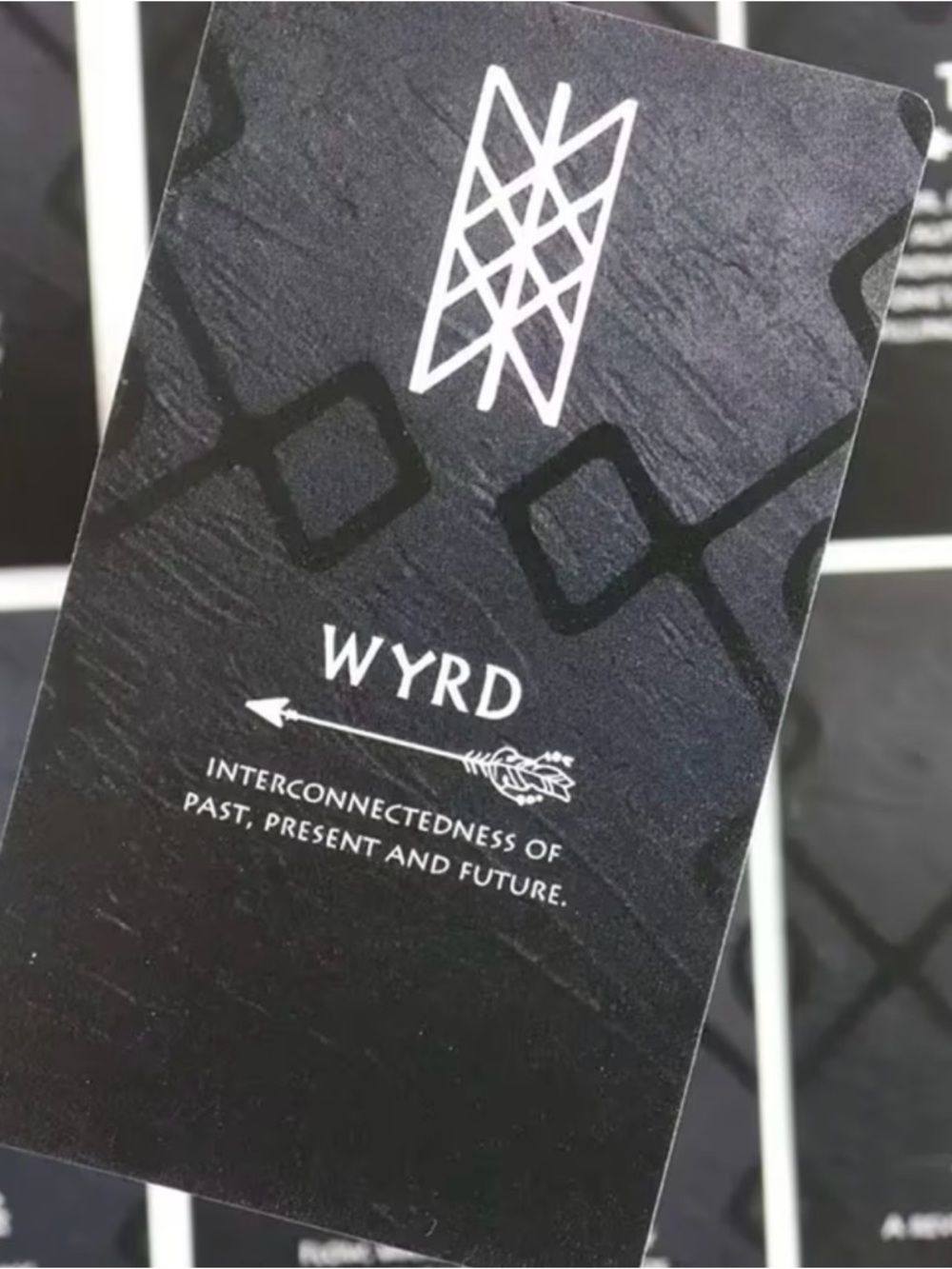 ⭐️ Runes Oracle Deck - Black Rune Divination Cards - Picture 4 of 6